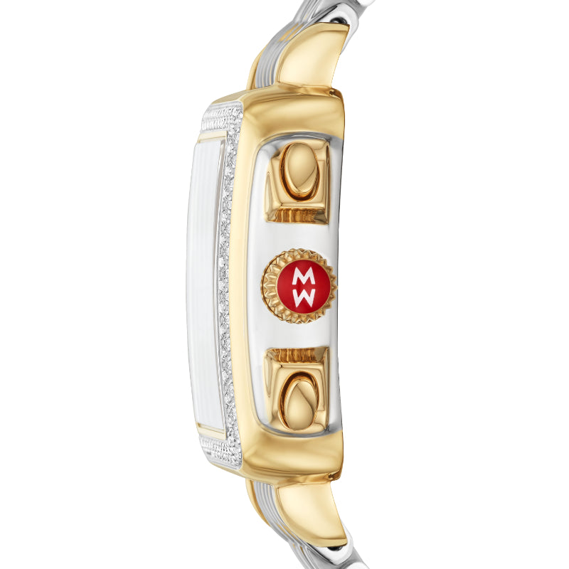 Michele Deco Two-Tone 18K Gold-Plated Diamond Watch
