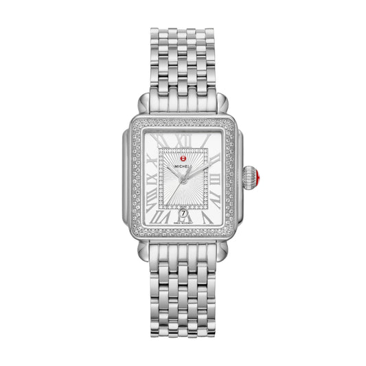 Michele Deco Madison Mid Stainless Diamond Watch