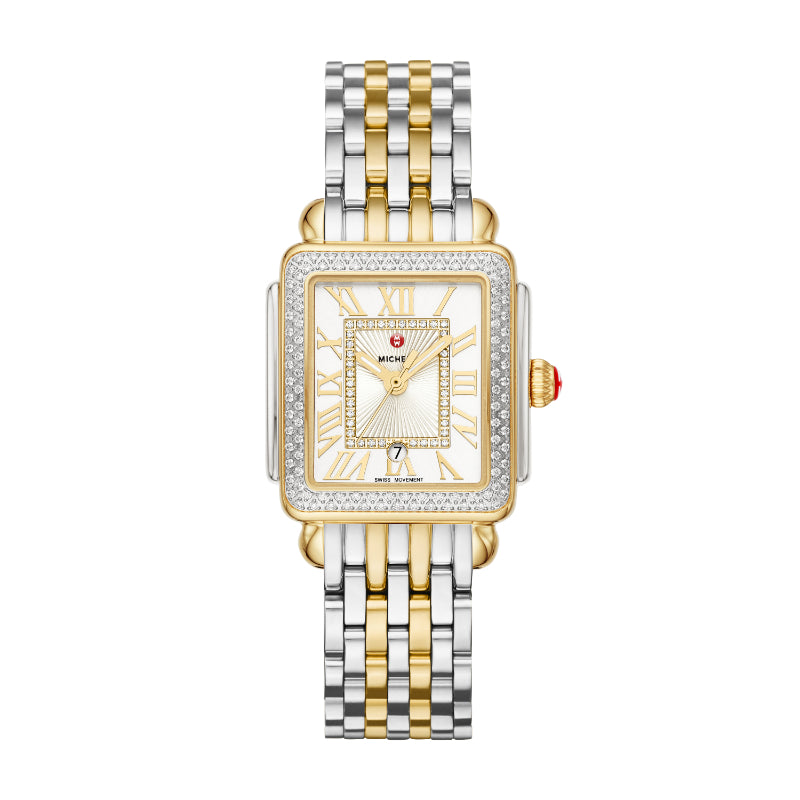 Michele Deco Madison Mid Two-Tone Diamond Watch
