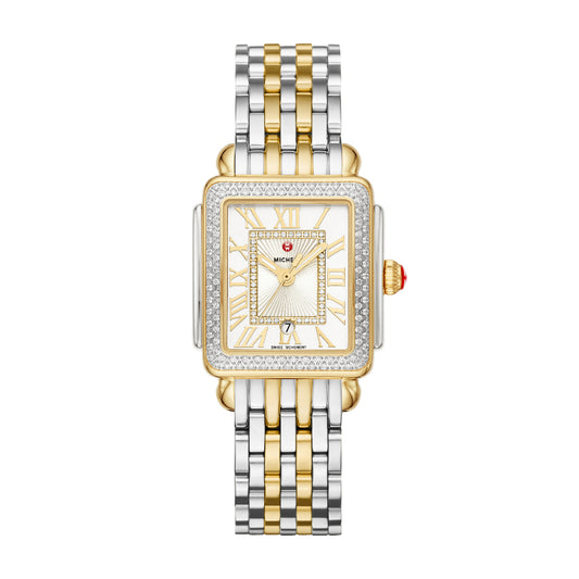 Michele Deco Madison Mid Two-Tone Diamond Watch