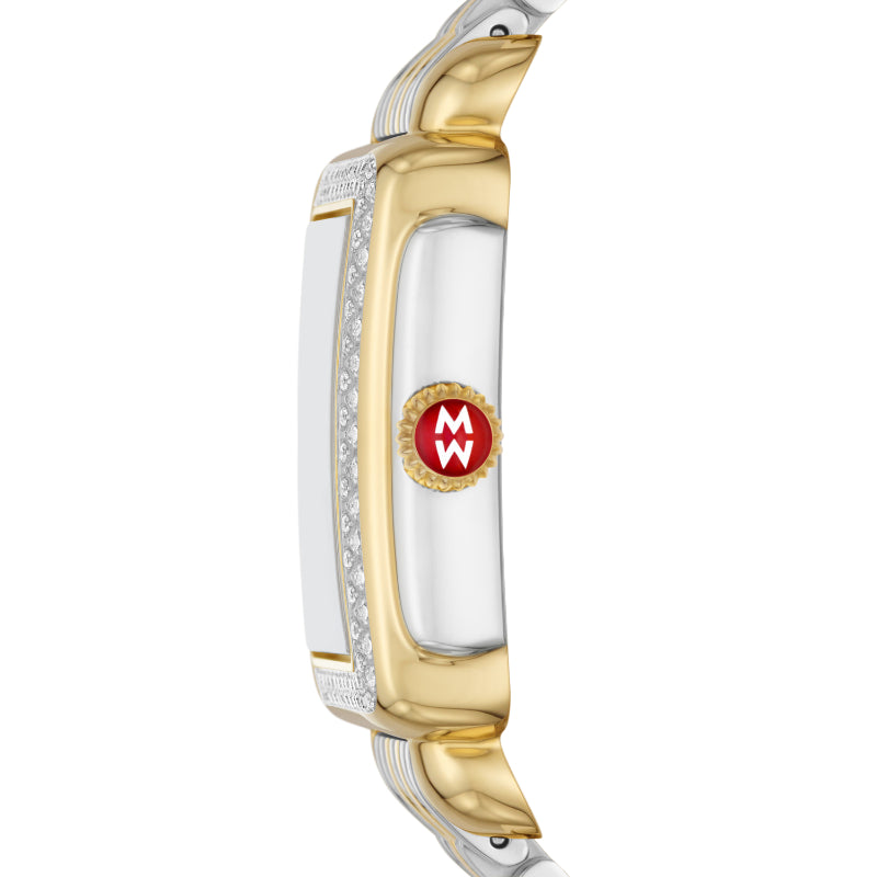 Michele Deco Fleur Two-Tone 18K Gold-Plated Diamond Watch