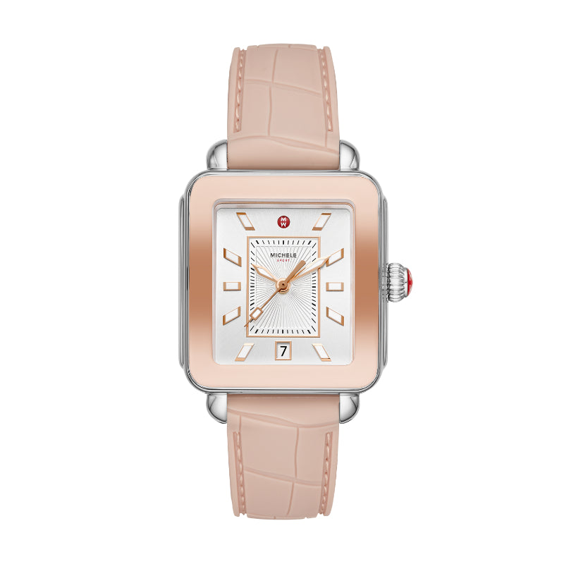 Michele Deco Sport Two-Tone Pink Gold Watch