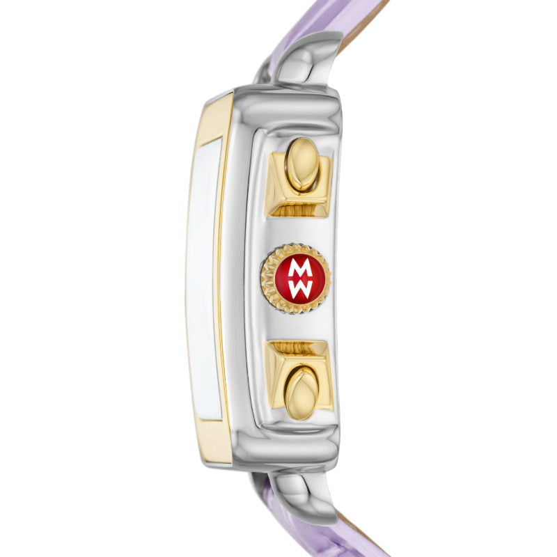 Michele Deco Sport Two-Tone Lavender Leather Watch