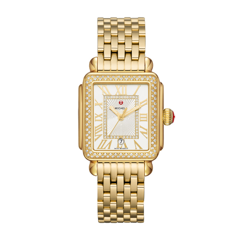 Michele Deco Madison 18K Gold Diamond Watch