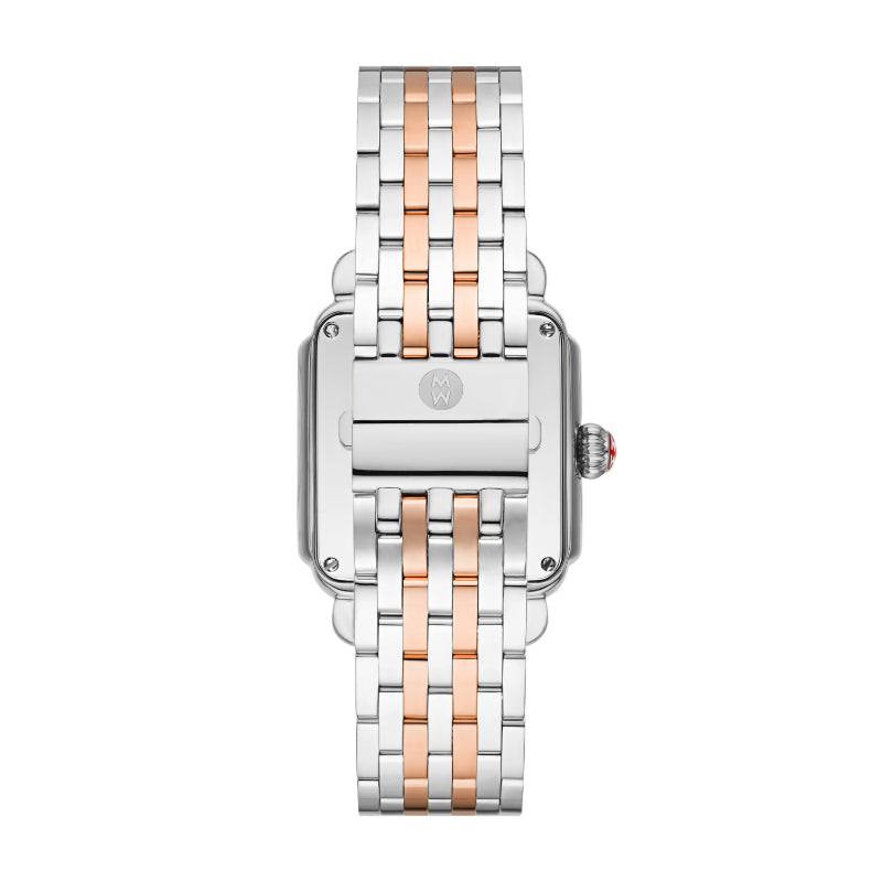 Michele Deco Madison Two-Tone 18K Pink Gold Diamond Watch