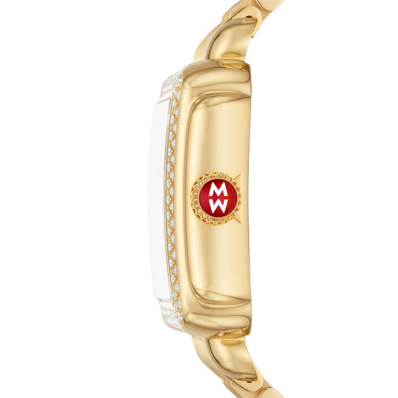 Michele Limited Edition Deco 18K Gold-Plated Diamond Watch