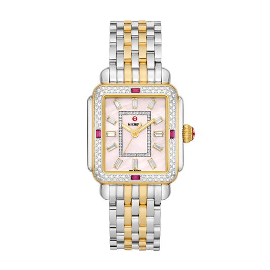Michele Limited Edition Deco Two-Tone 18K Gold-Plated Diamond Watch