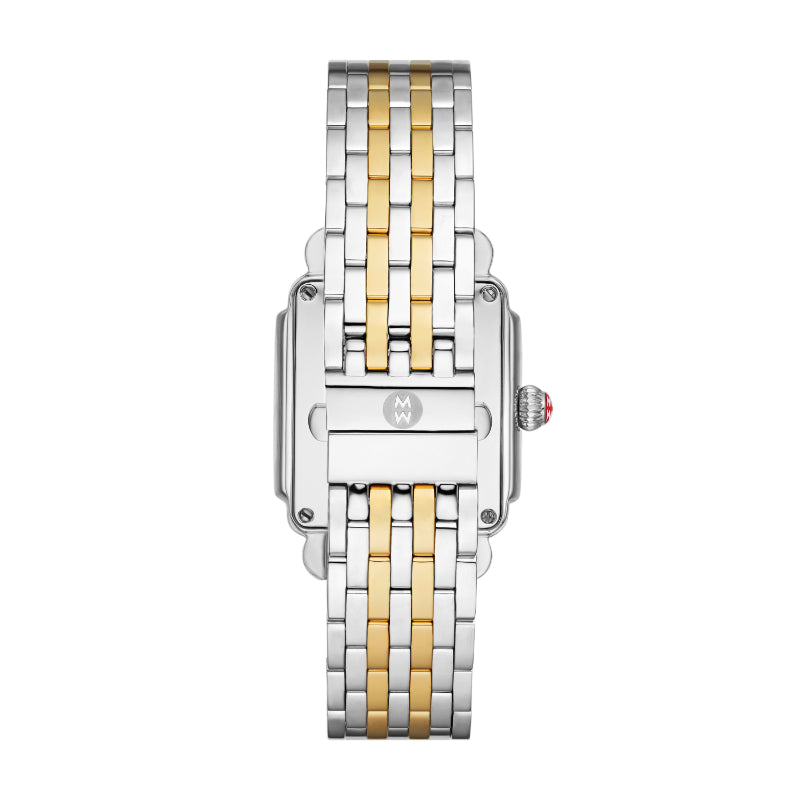 Michele Deco Mid Two-Tone Diamond Dial Watch