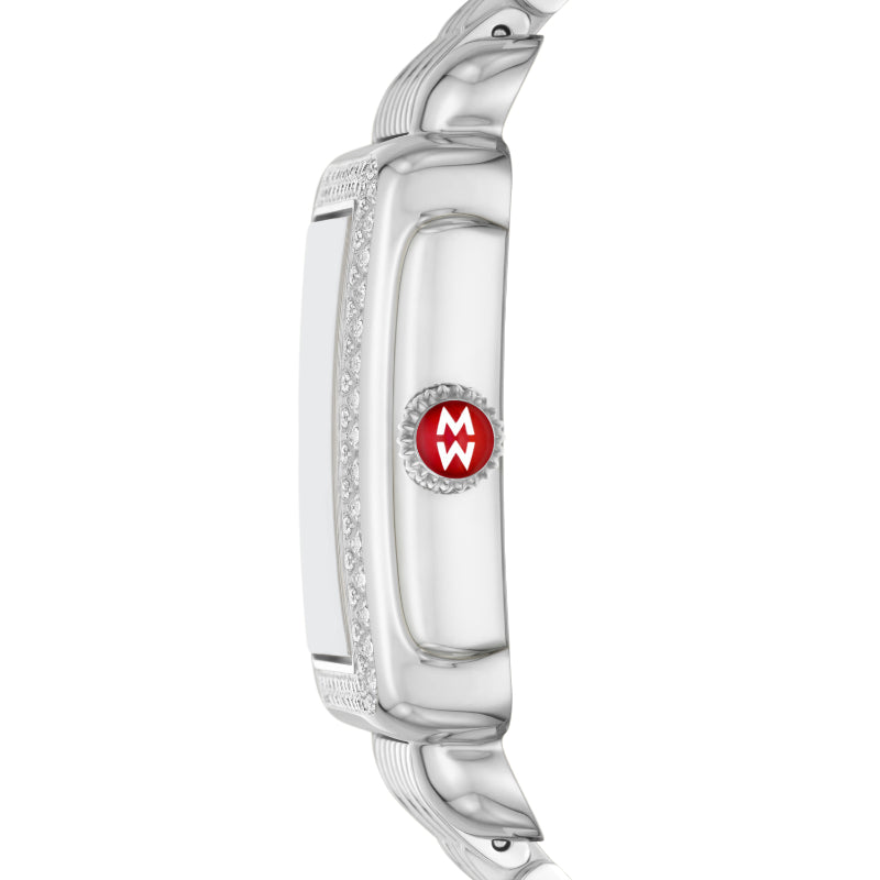 Michele Deco Mid Diamond Stainless Steel Watch