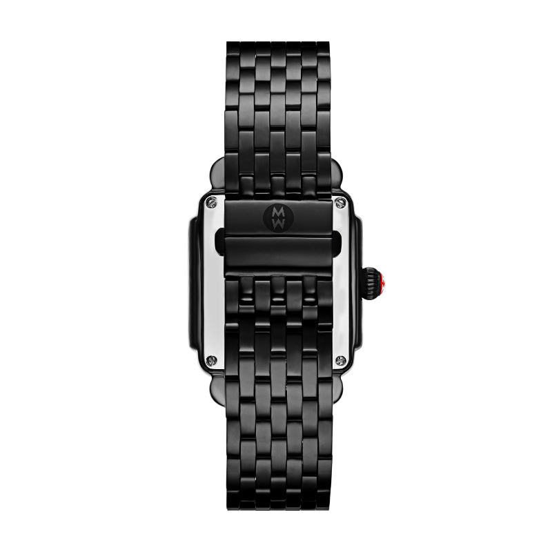 Michele Deco Mid Noir Diamond Watch
