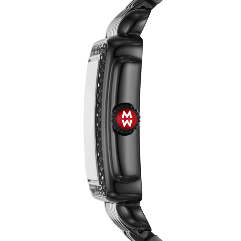 Michele Deco Mid Noir Diamond Watch