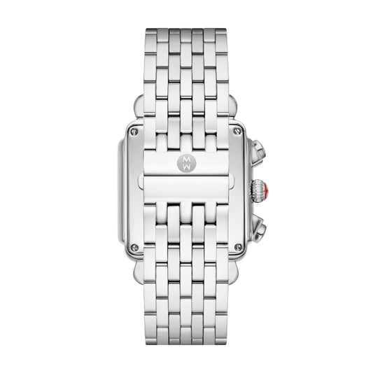 Michele Deco XL Stainless-Steel Diamond Watch