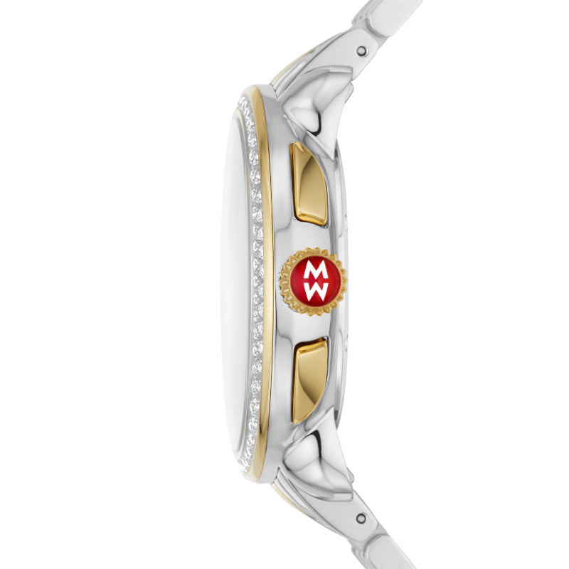 Michele Serein Two-Tone 18K Gold-Plated Diamond Watch