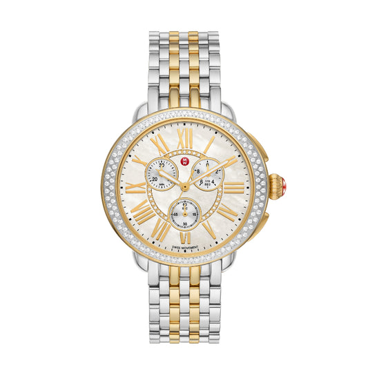 Michele Serein Two-Tone 18K Gold-Plated Diamond Watch
