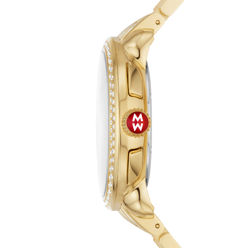 Michele Serein 18K Gold-Plated Diamond Watch