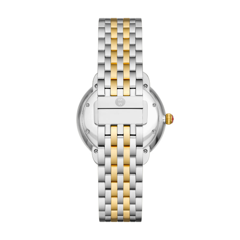 Michele Serein Mid Two-Tone 18K Gold Diamond Watch