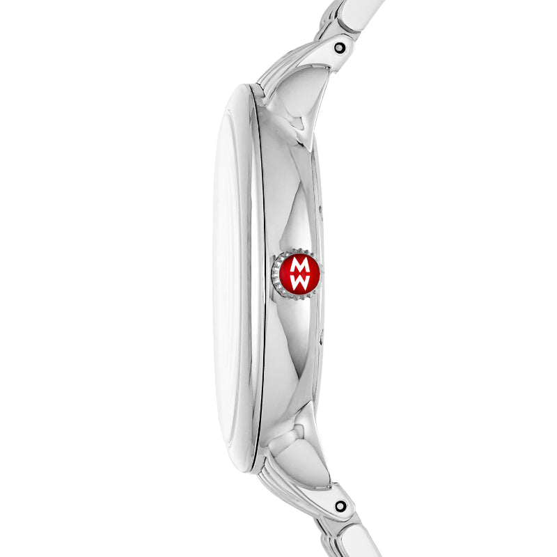 Michele Serein Mid Stainless Diamond Dial Watch