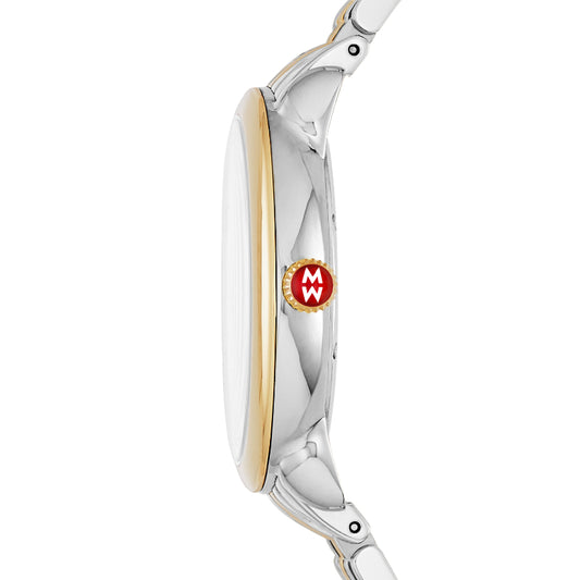 Michele Serein Mid Two-Tone 18K Gold Diamond Dial Watch