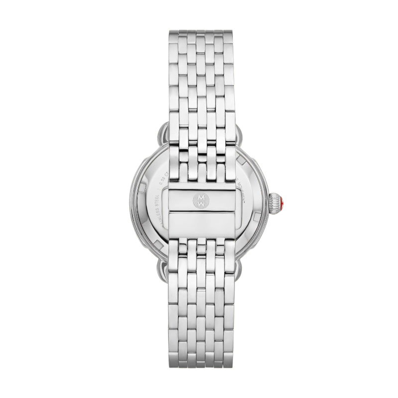 Michele Sidney Classic Stainless Steel Diamond Watch