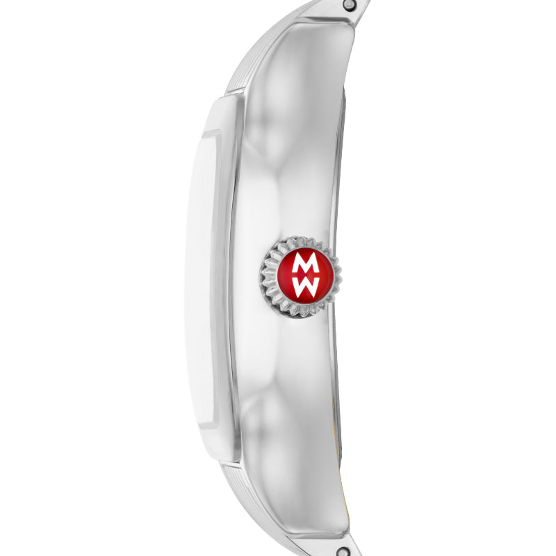 Michele Meggie Stainless Steel Diamond Dial Watch