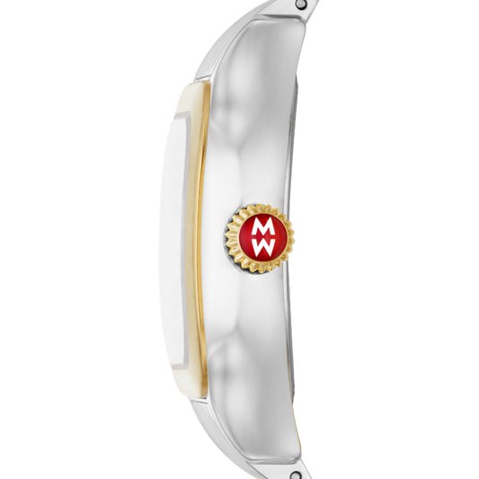 Michele Meggie Two-Tone 18K Gold-Plated Diamond Dial Watch