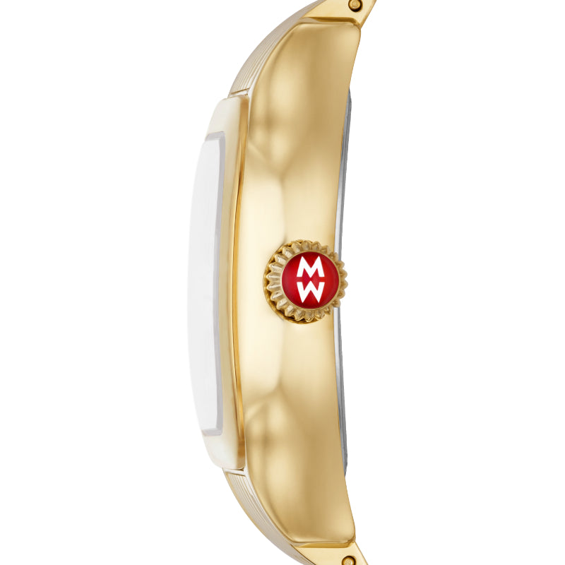 Michele Meggie 18K Gold-Plated Diamond Dial Watch