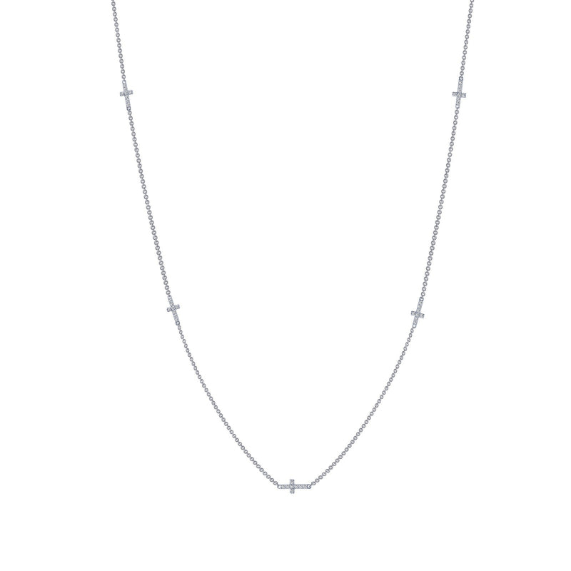 Lafonn Sideways Cross Necklace