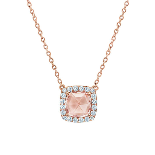 Lafonn Cushion-Cut Halo Necklace