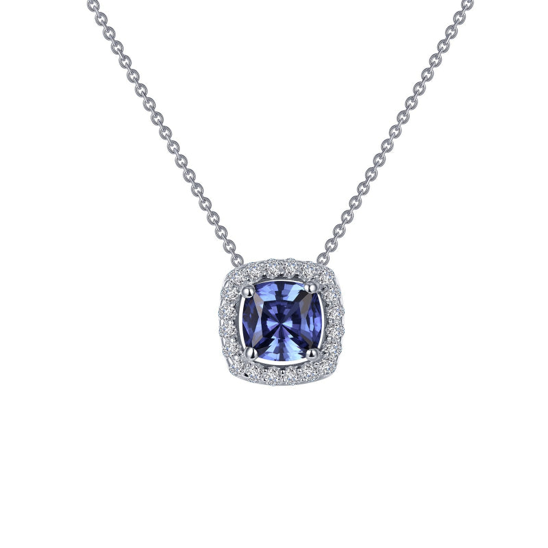 Lafonn Cushion-Cut Halo Necklace