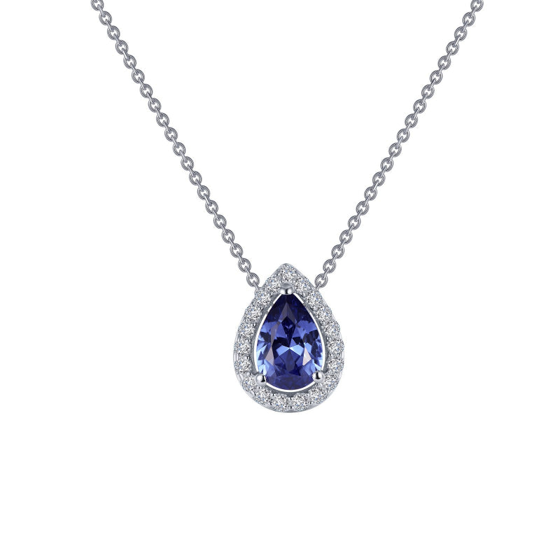 Lafonn Pear-Shaped Halo Necklace