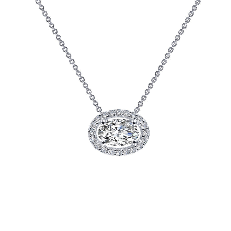 Lafonn 0.63 CTW Oval Halo Necklace
