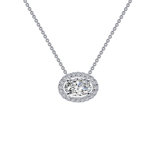 Lafonn 0.63 CTW Oval Halo Necklace