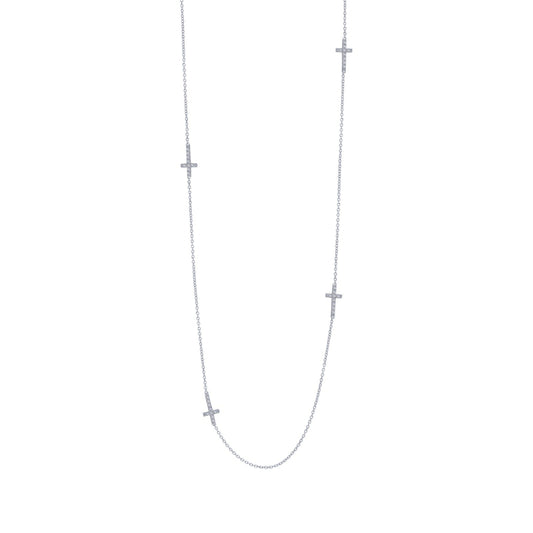 Lafonn Cross Station Necklace