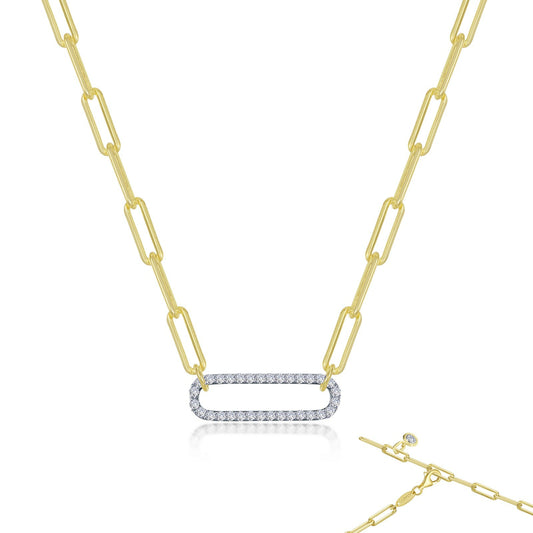 Lafonn 2-Tone Paperclip Necklace