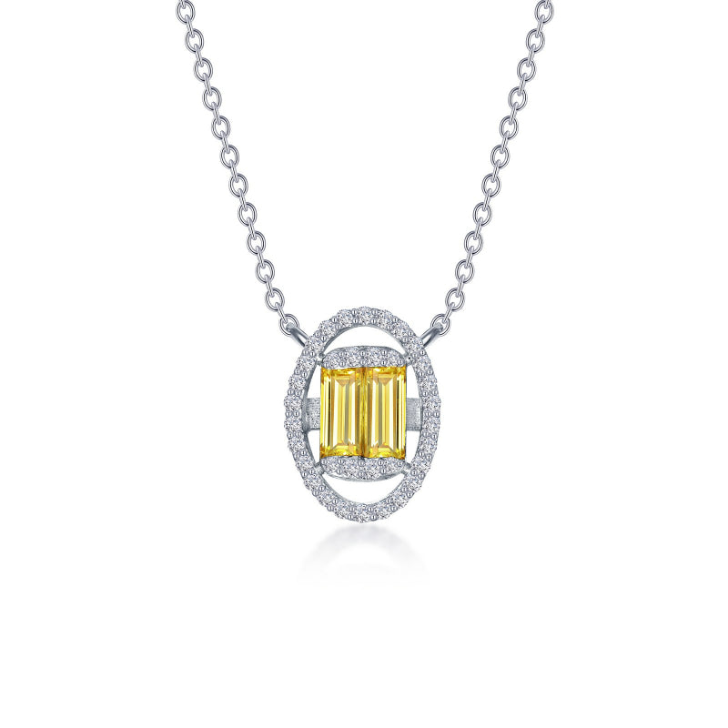 Lafonn Oval Halo Necklace