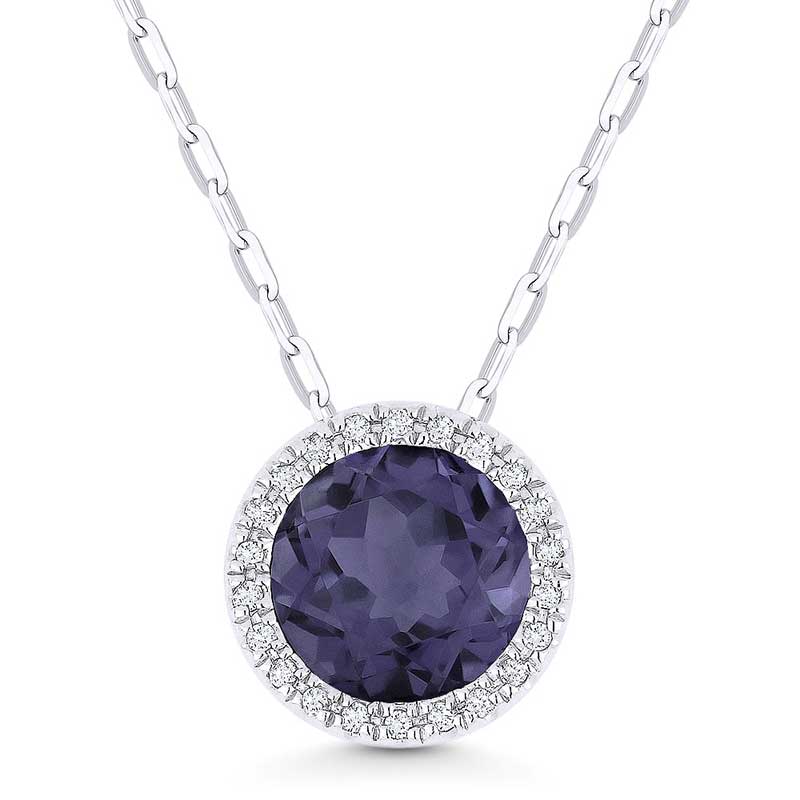 Madison L 14k White Gold Alexandrite Pendant