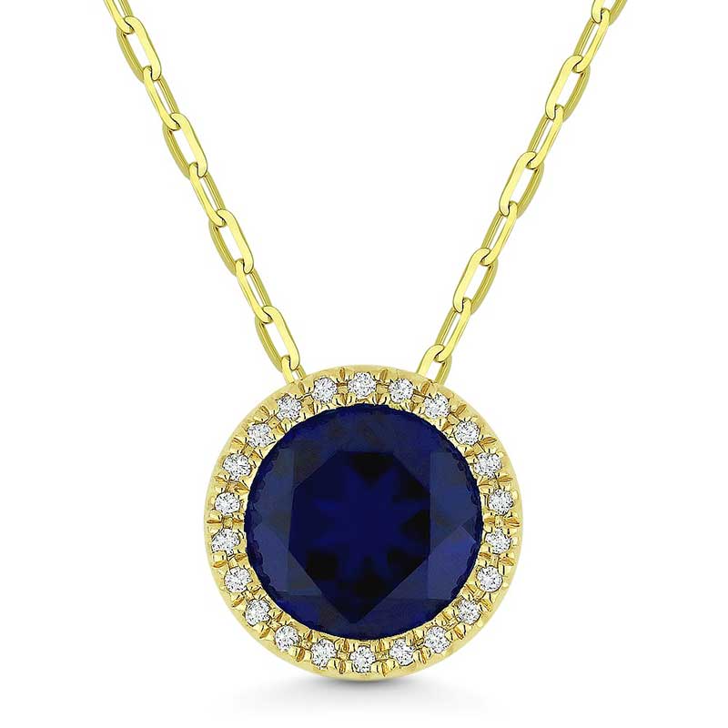Madison L 14k White Gold Sapphire Pendant
