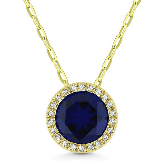 Madison L 14k White Gold Sapphire Pendant