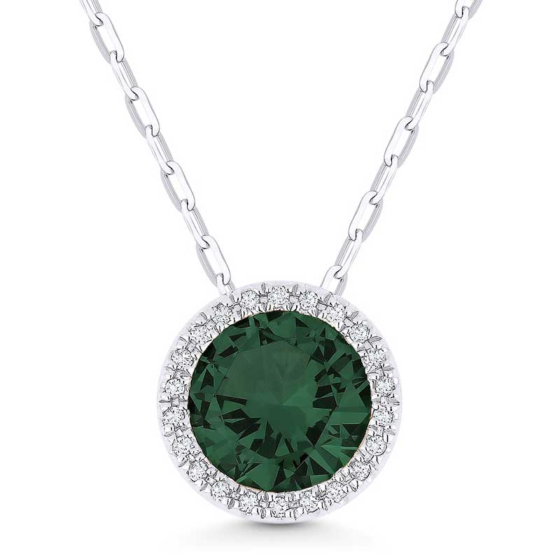 Madison L 14k White Gold Spinel Pendant