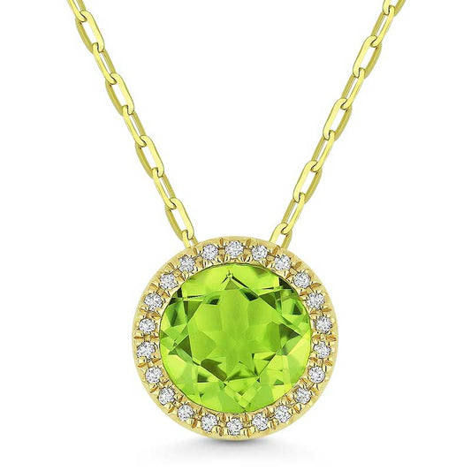 Madison L 14k Yellow Gold Peridot Pendant