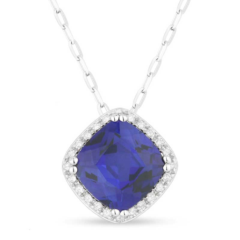 Madison L 14k White Gold Sapphire Pendant