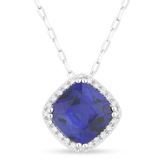 Madison L 14k White Gold Sapphire Pendant