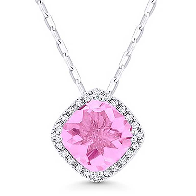 Madison L 14k White Gold Pink Sapphire Pendant