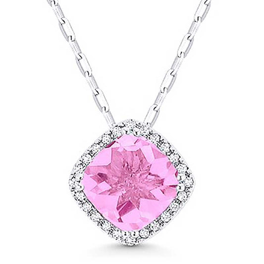 Madison L 14k White Gold Pink Sapphire Pendant