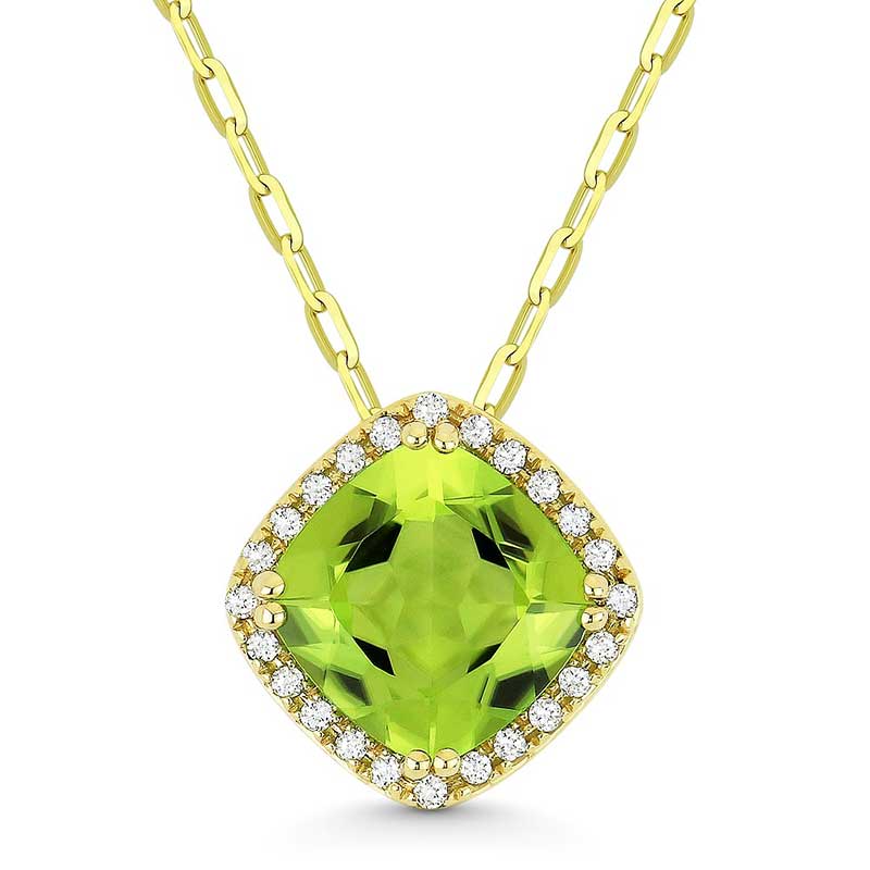Madison L 14k Yellow Gold Peridot Pendant