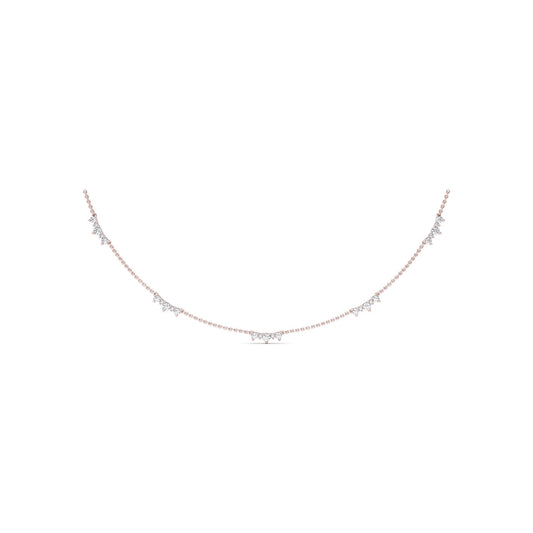 Fana Five Stone Diamond Station Necklace