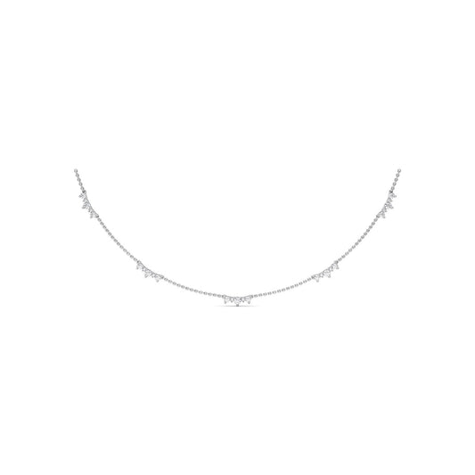 Fana Five Stone Diamond Station Necklace