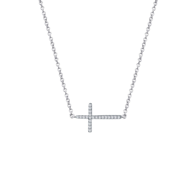 Lafonn Sideways Cross Necklace