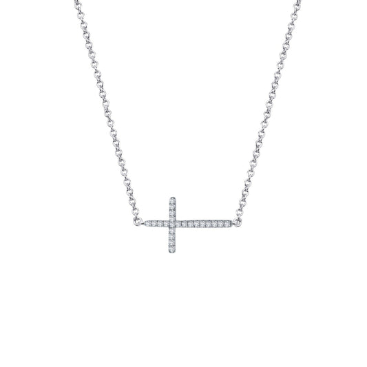 Lafonn Sideways Cross Necklace