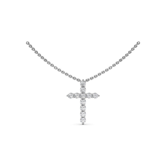 Fana Diamond Prong Cross Necklace